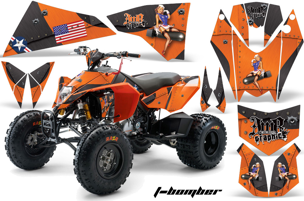 KTM 525 XC 08 Graphics Kit TBomber Orange